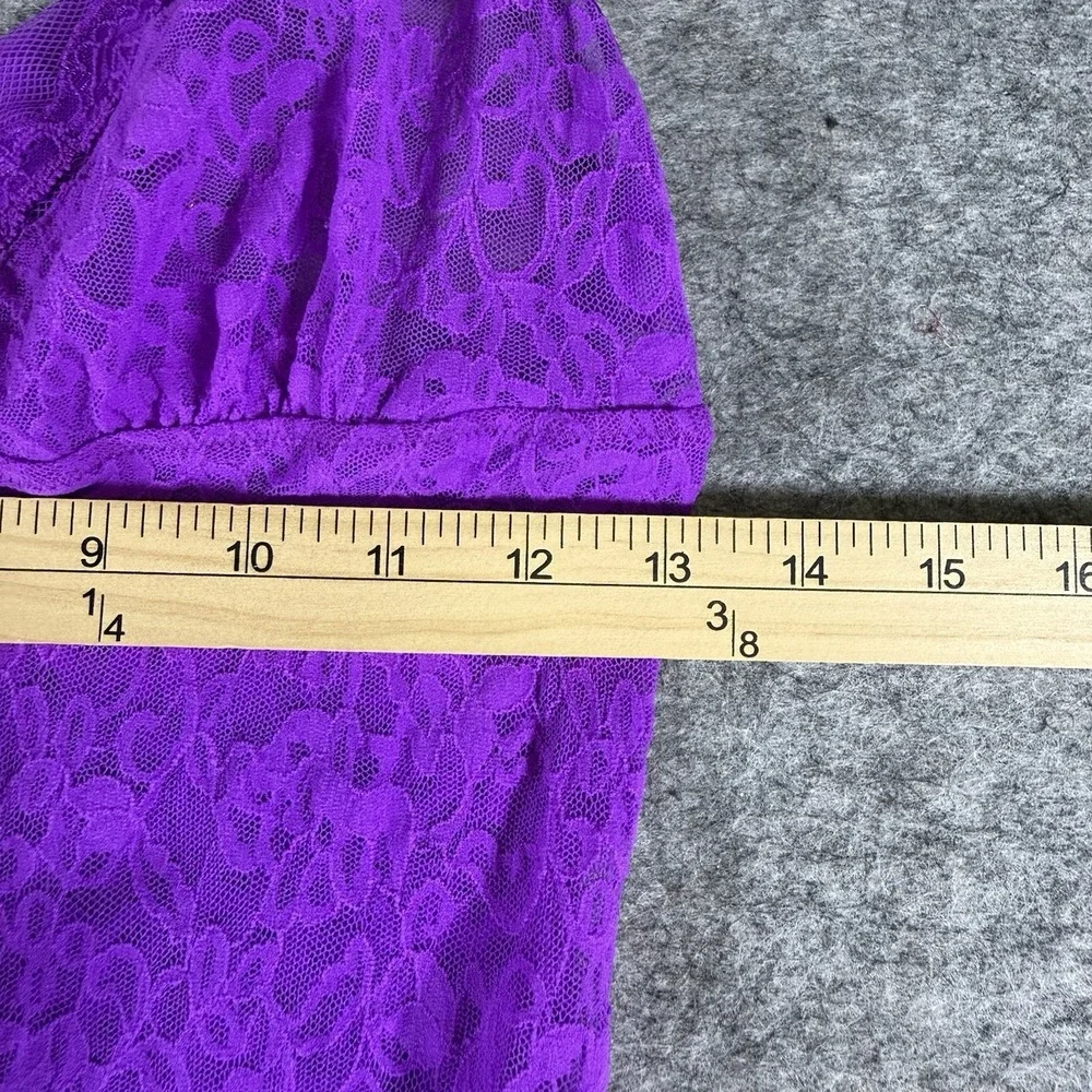 Victorias Secret The Lacie Lace Chemise Magenta Purple Slip Dress Large